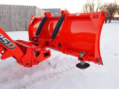 snow plow skid steer attachment|loader mounted snow plow.